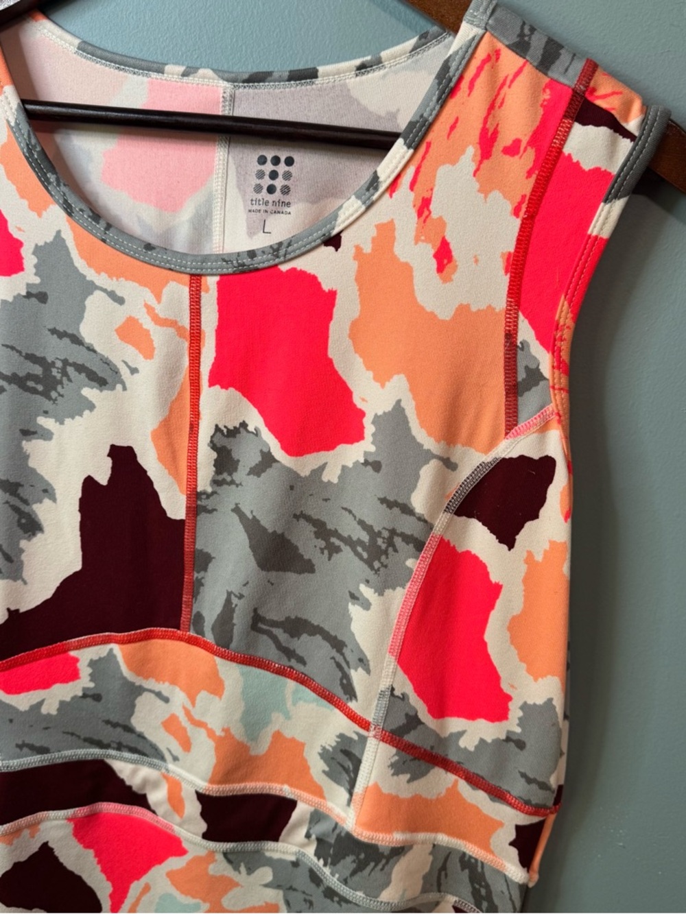 Title Nine DREAM Dress Floral Abstract Sleeveless Athletic Travel Mini Large - Picture 4 of 13